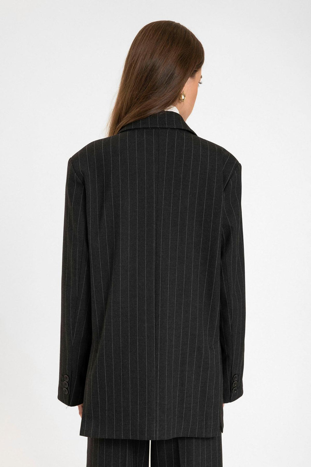 ANT Antioch Black Striped Oversized Blazer Jacket - Newport