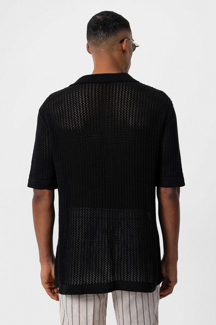 ANT Short Sleeve Openwork Men's Shirt - León de los Aldama