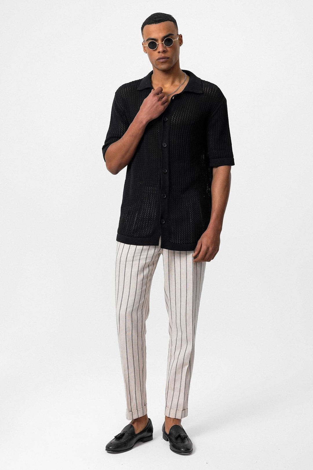 ANT Short Sleeve Openwork Men's Shirt - León de los Aldama
