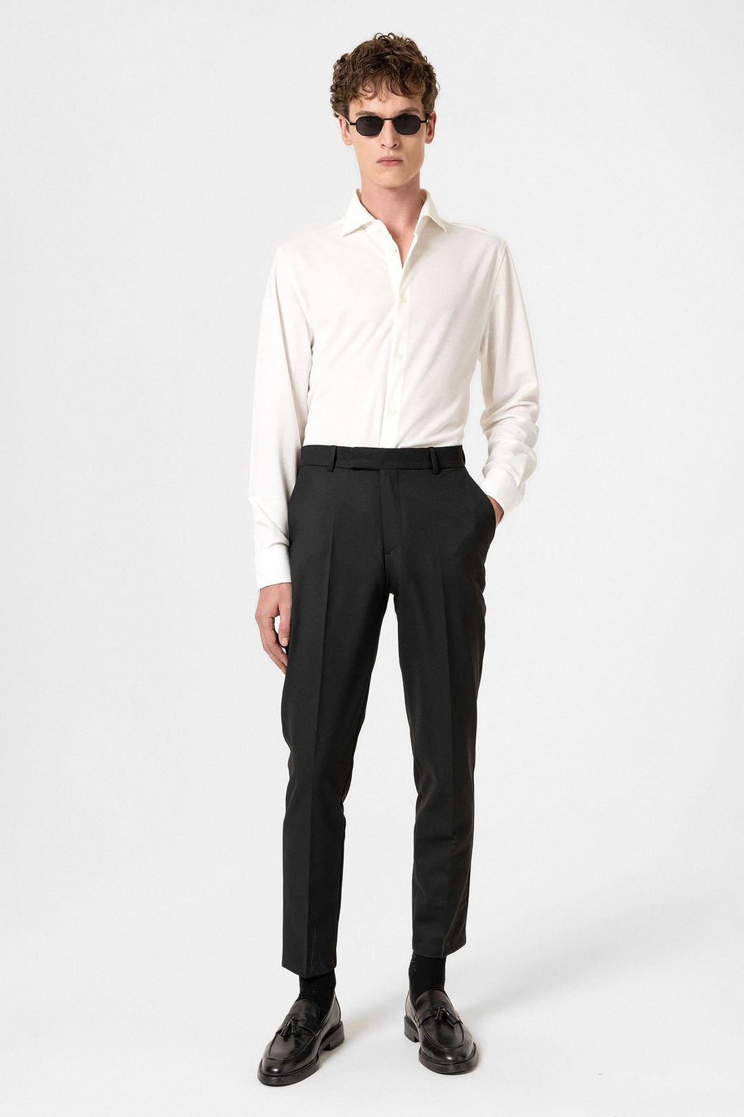 ANT Antioch Black Classic High Waist Men's Pants - Courbevoic