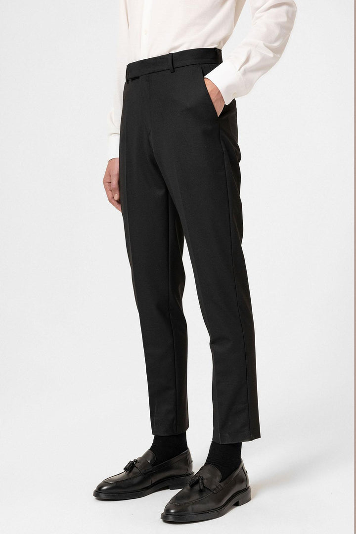 ANT Antioch Black Classic High Waist Men's Pants - Courbevoic
