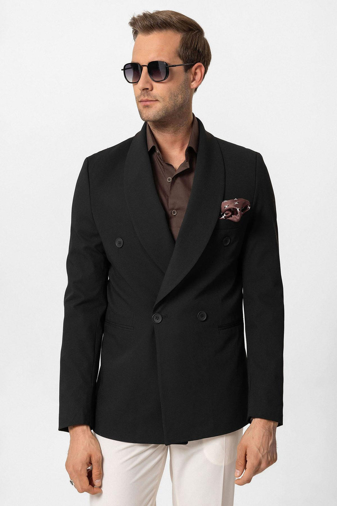 ANT Double-breasted Closure Regular Fit Men's Blazer Jacket - Tauranga