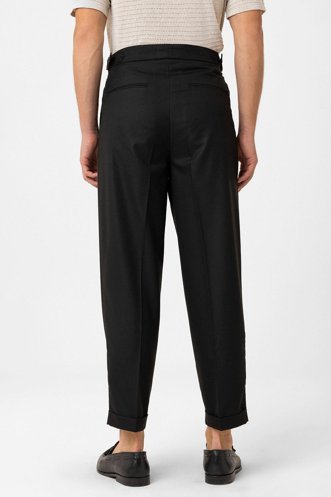 ANT Antioch Black Pleated High Waist Men's Pants - Airdrie