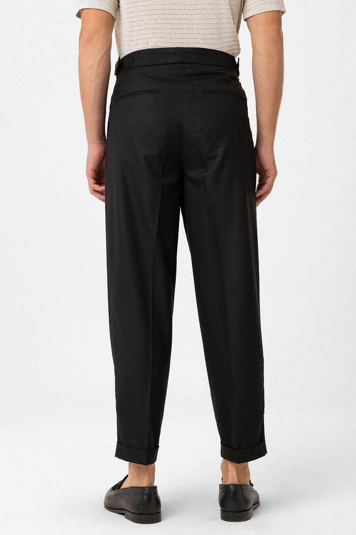 ANT Antioch Black Pleated High Waist Men's Pants - Airdrie