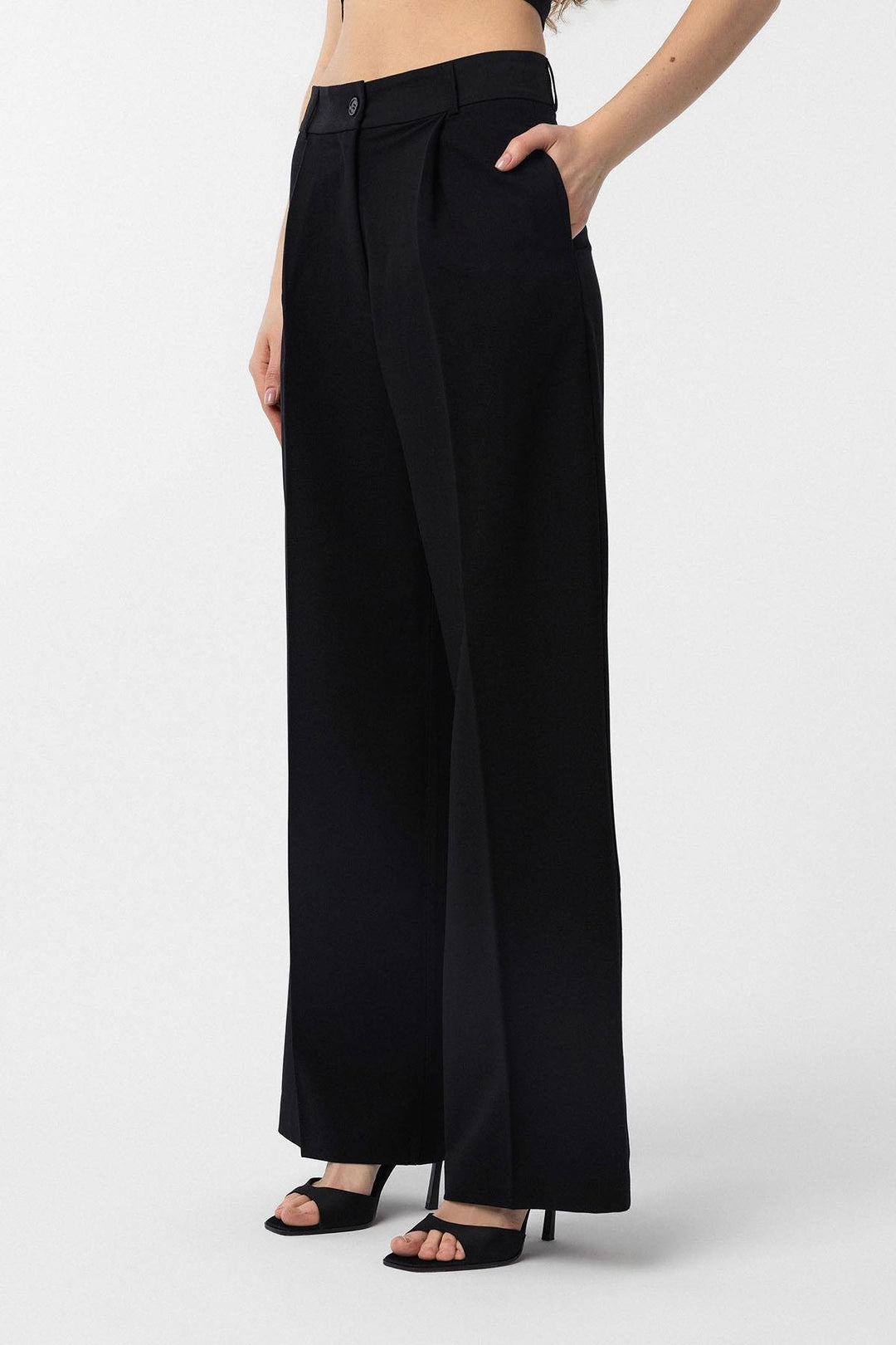 ANT Antioch Black High-Waisted Women's Pants - Denton