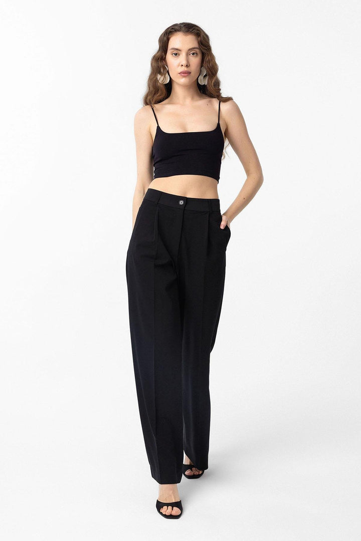 ANT Antioch Black High-Waisted Women's Pants - Denton