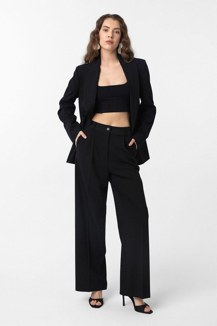 ANT Antioch Black High-Waisted Women's Pants - Denton