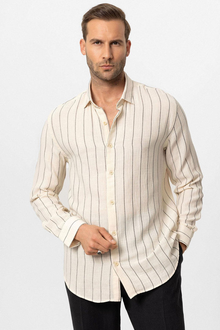 ANT Slim Fit Striped Men's Shirt - Arcadia