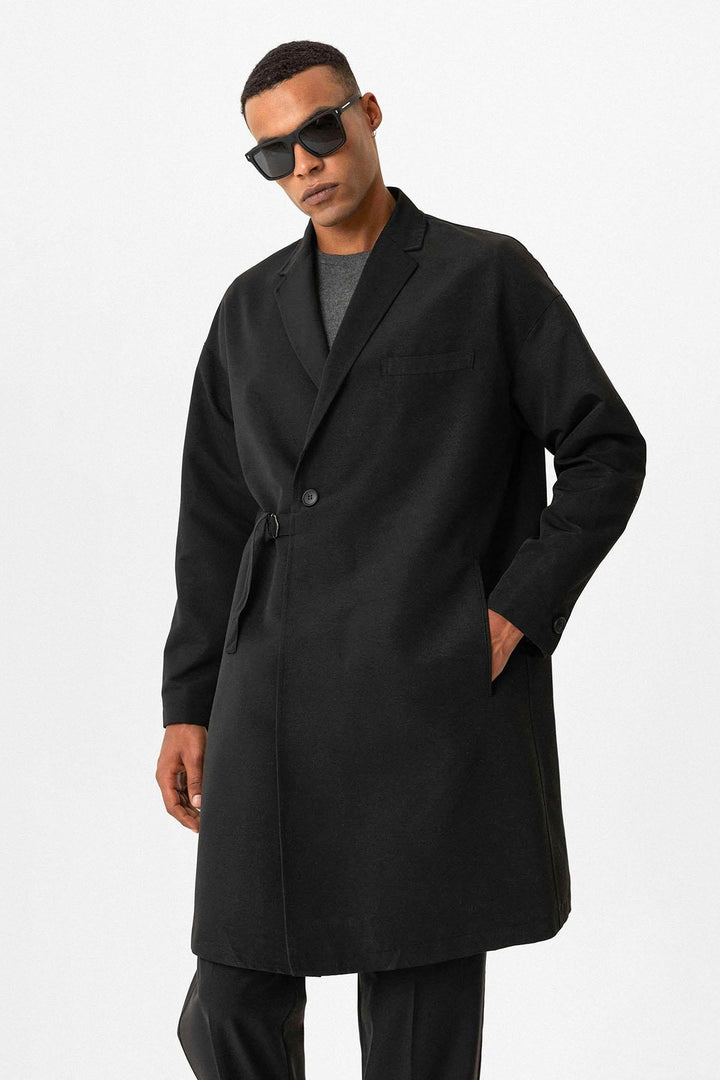 ANT Men's Trench Coat with Buckle Detail - Carmichael