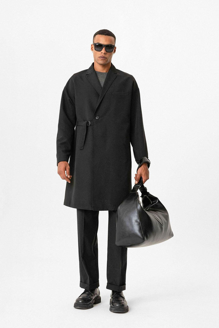 ANT Men's Trench Coat with Buckle Detail - Carmichael