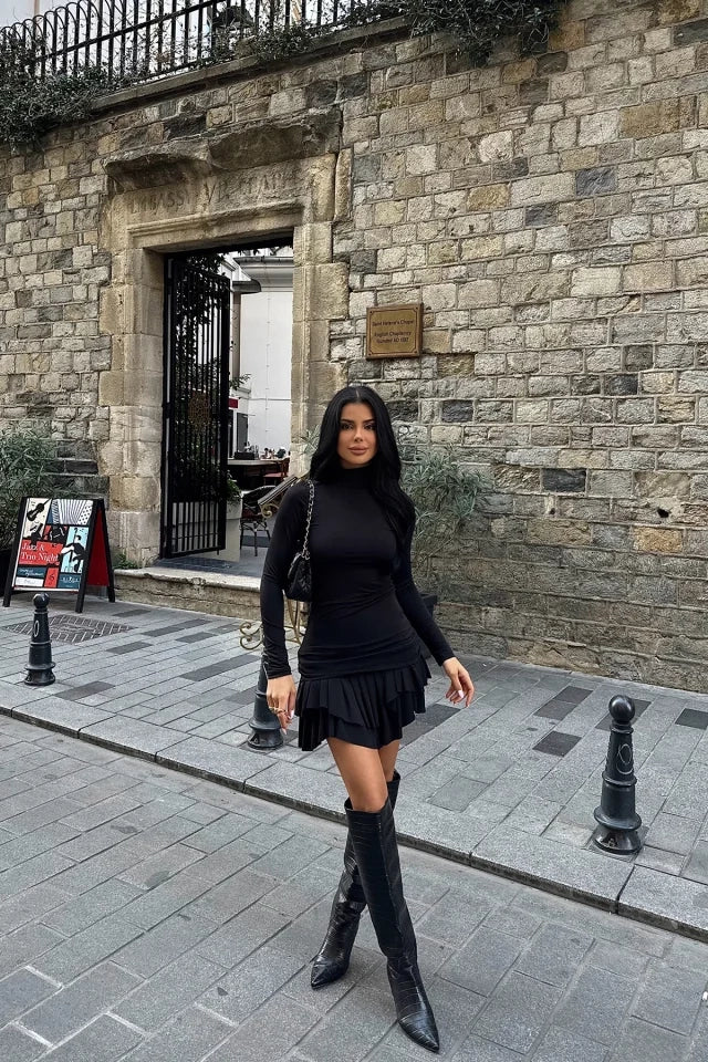 EYY Women Black Long Sleeve Dress - Alcalá de Henares