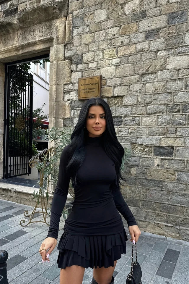 EYY Women Black Long Sleeve Dress - Alcalá de Henares