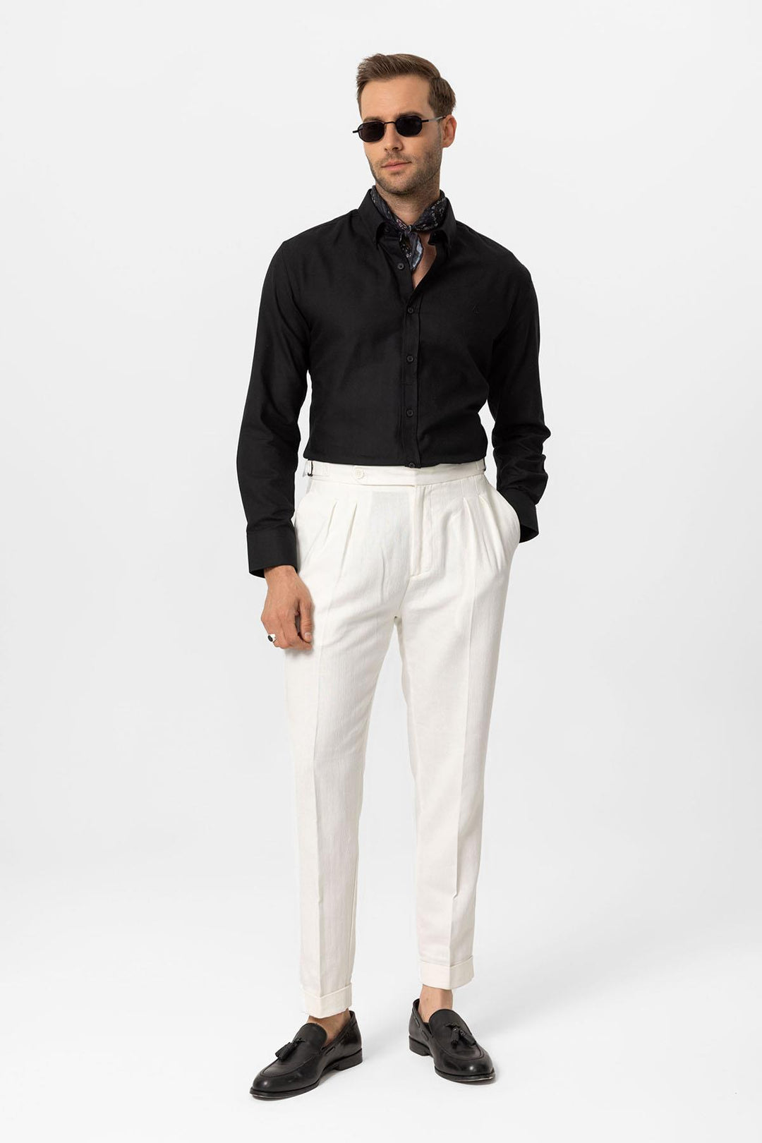 ANT Slim Fit Men's Shirt with Buttoned Collar - Drohobych