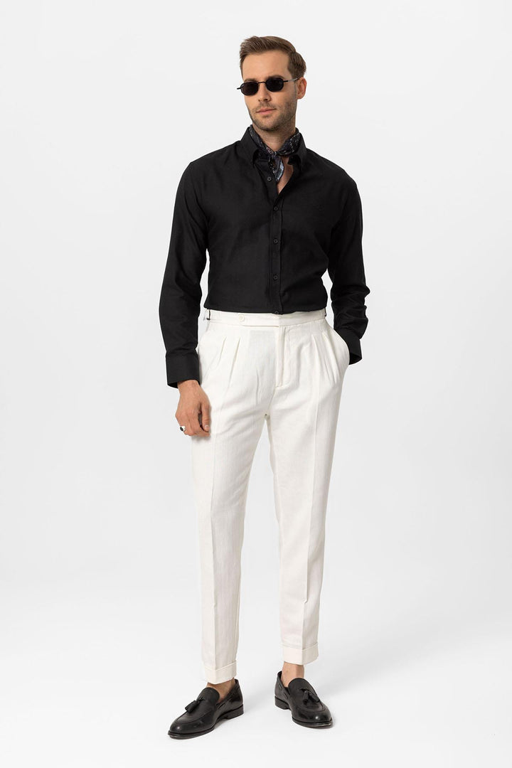 ANT Slim Fit Men's Shirt with Buttoned Collar - Drohobych