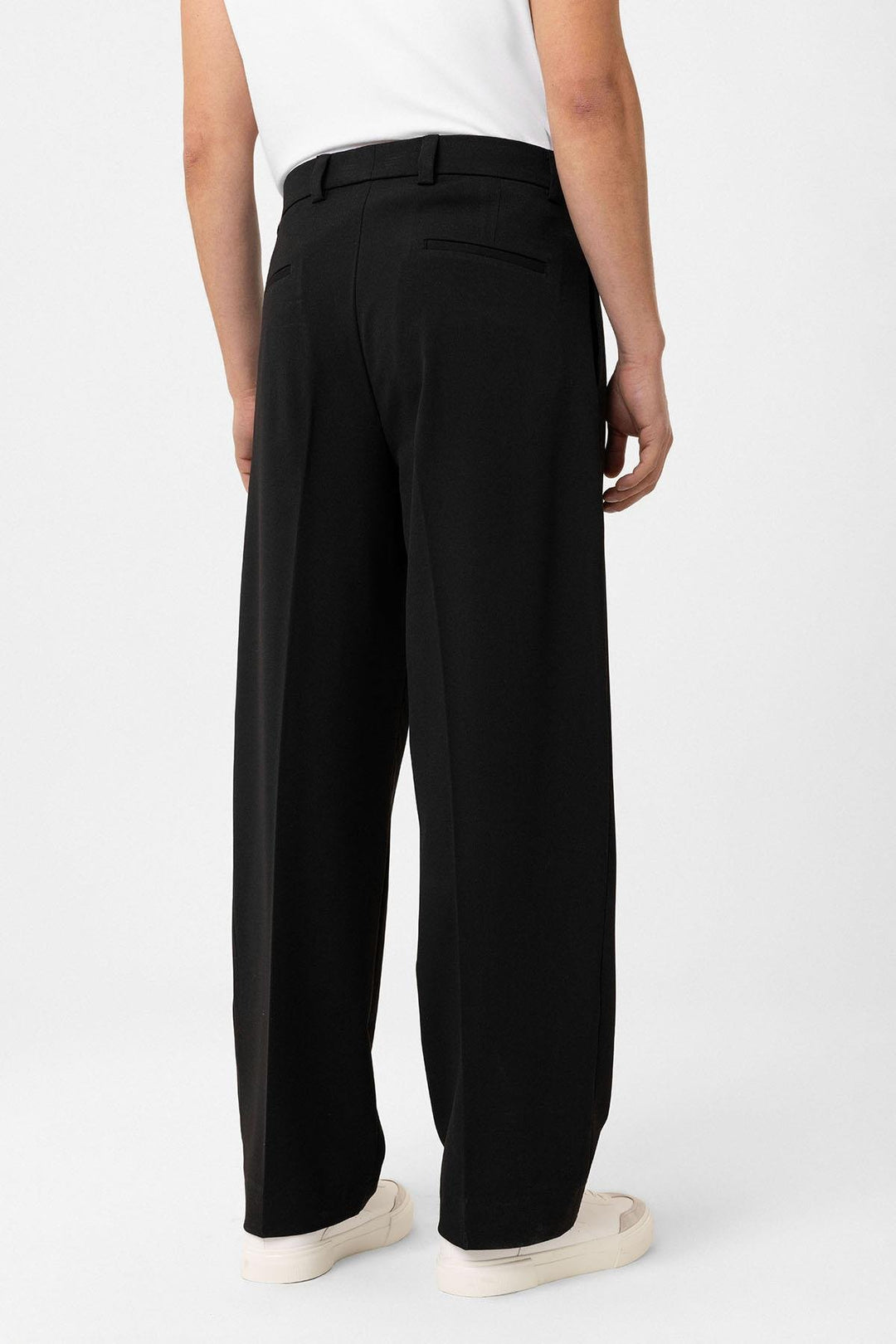 ANT Antioch Black High Waist Relax Fit Pleated Men's Pants - Wallasey
