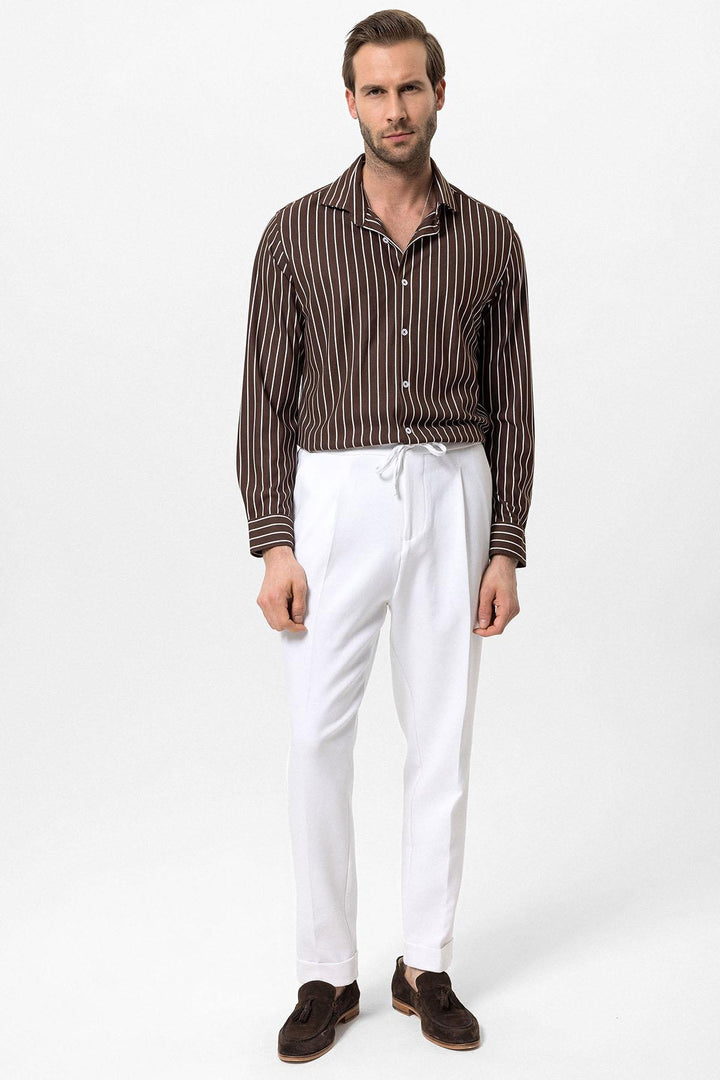 ANT Slim Fit Striped Long Sleeve Men's Shirt - Caluire-et-Cuire