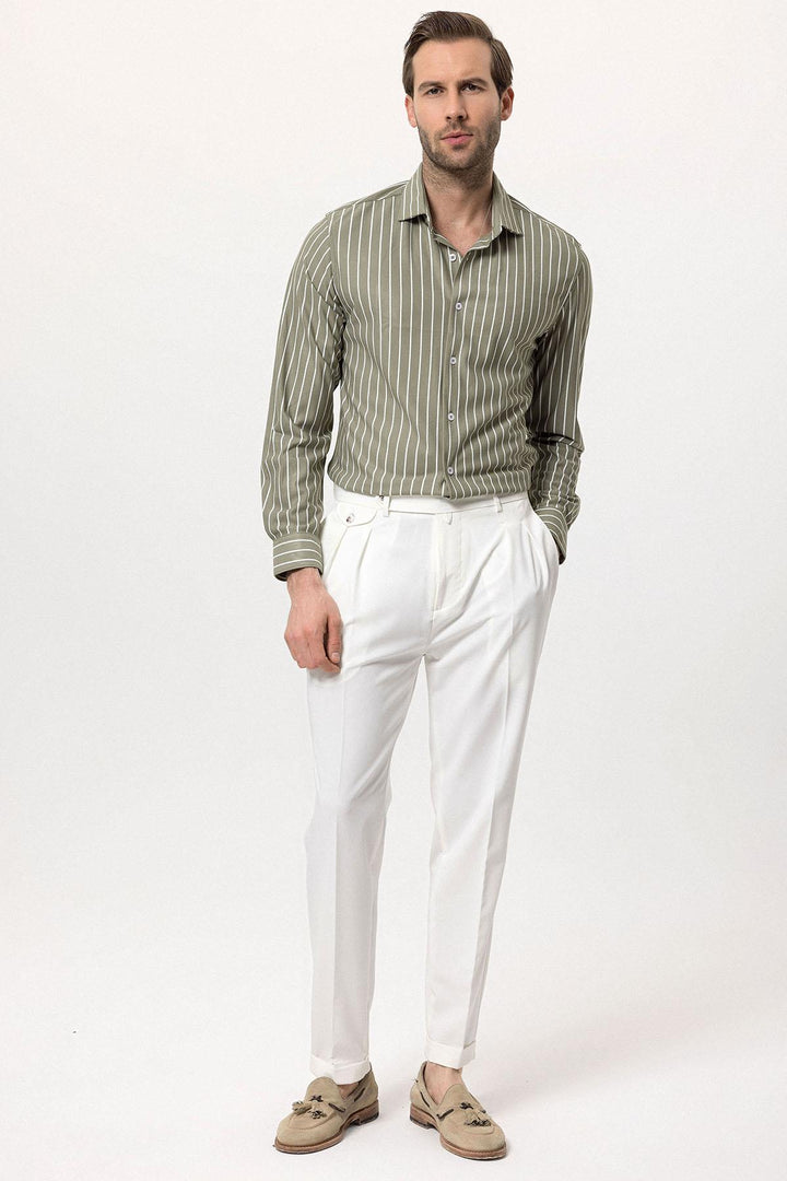 ANT Slim Fit Striped Long Sleeve Men's Shirt - Rowlett