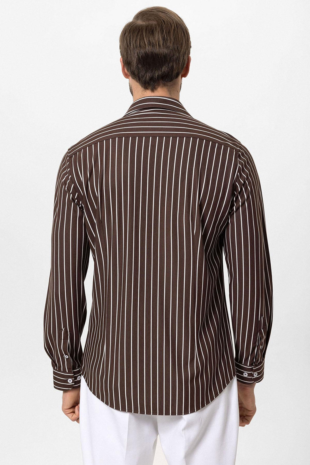 ANT Slim Fit Striped Long Sleeve Men's Shirt - Caluire-et-Cuire