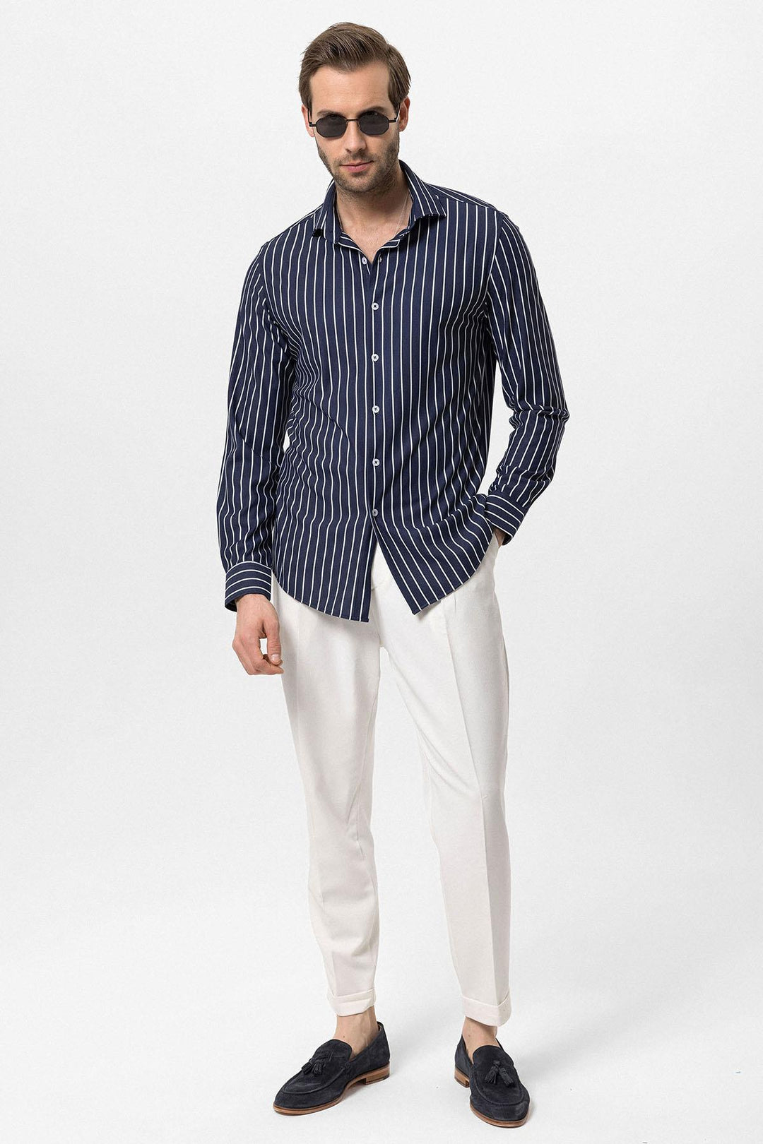 ANT Slim Fit Striped Long Sleeve Men's Shirt - Barsinghausen