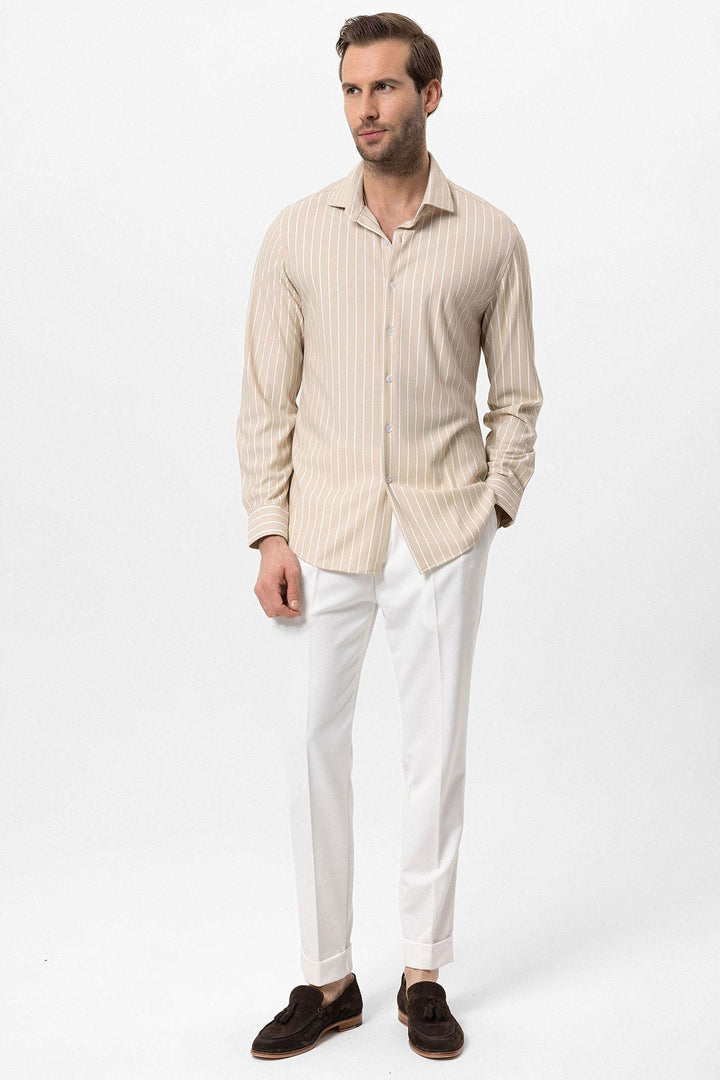 ANT Slim Fit Striped Long Sleeve Men's Shirt - Valladolid