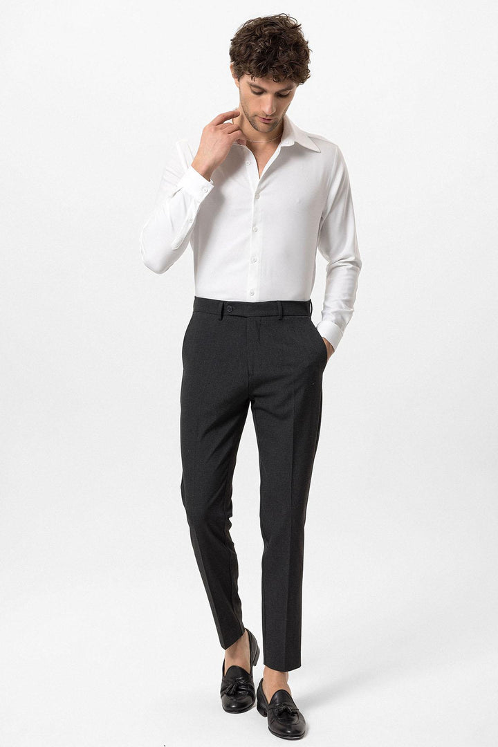 ANT Slim Fit Men's Fabric Trousers - Moerdijk
