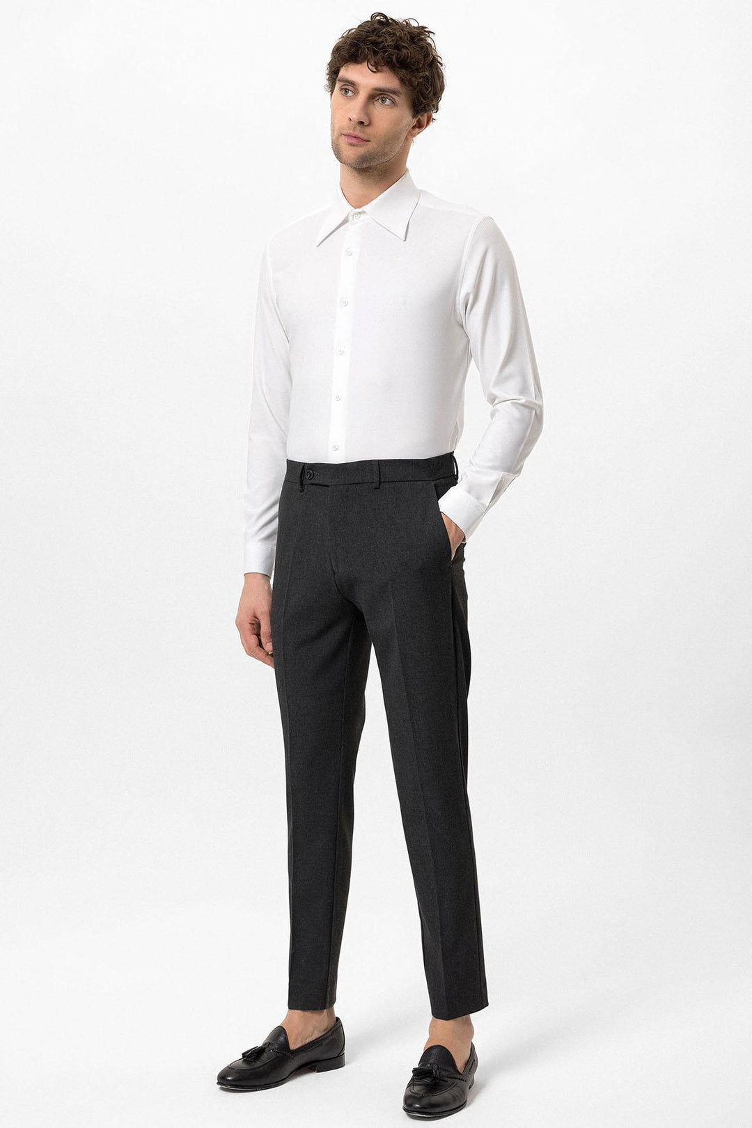 ANT Slim Fit Men's Fabric Trousers - Moerdijk