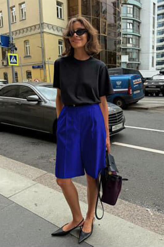 MDX Saks Pleated Women's Bermuda Shorts Mg2483 - Christchurch