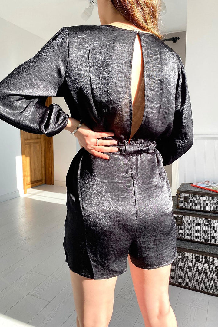 ELS Short Jumpsuit - Black - Delray Beach