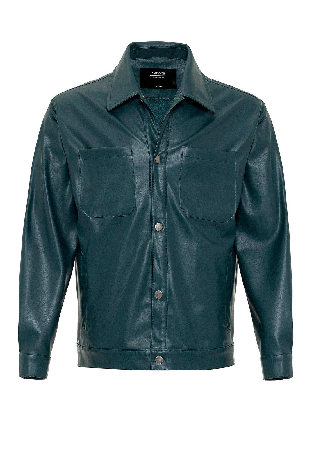 ANT Faux Leather Men's Thin Coat - Glyfáda