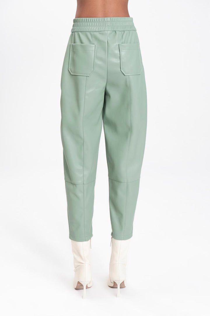 BSL Women Faux leather jogger pants - Town Country