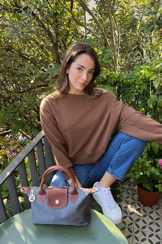 MDX Brown Boat Neck Women's Sweatshirt MG2208 - Palaiseau