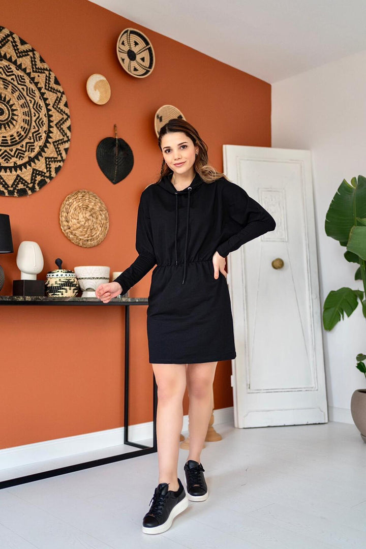 ELS Sweatshirt Sport Dress - Black - Benton
