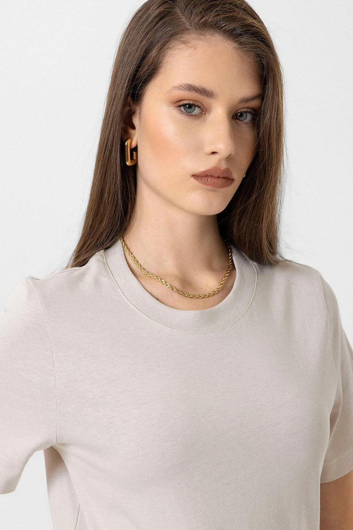 ANT Antioch Stone Woman Bicycle Neck Basic T-Shirt - Lancaster