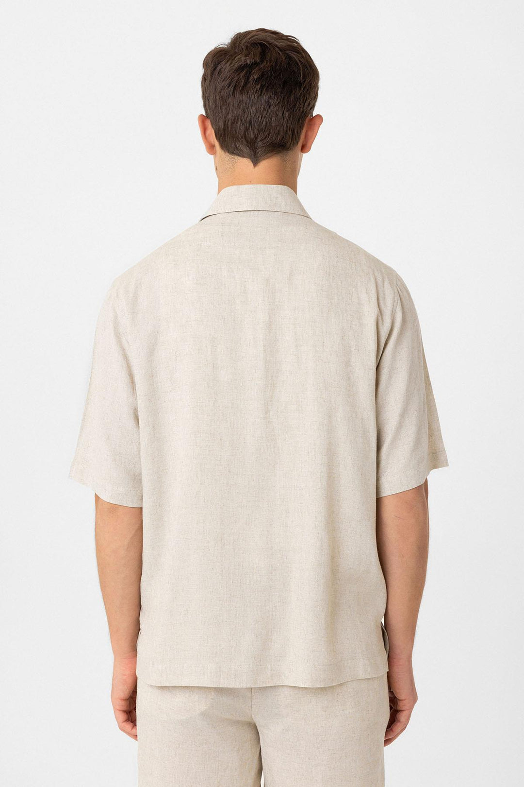 ANT Antioch Stone Linen Blend Relaxed Fit Men's Shirt - Southaven