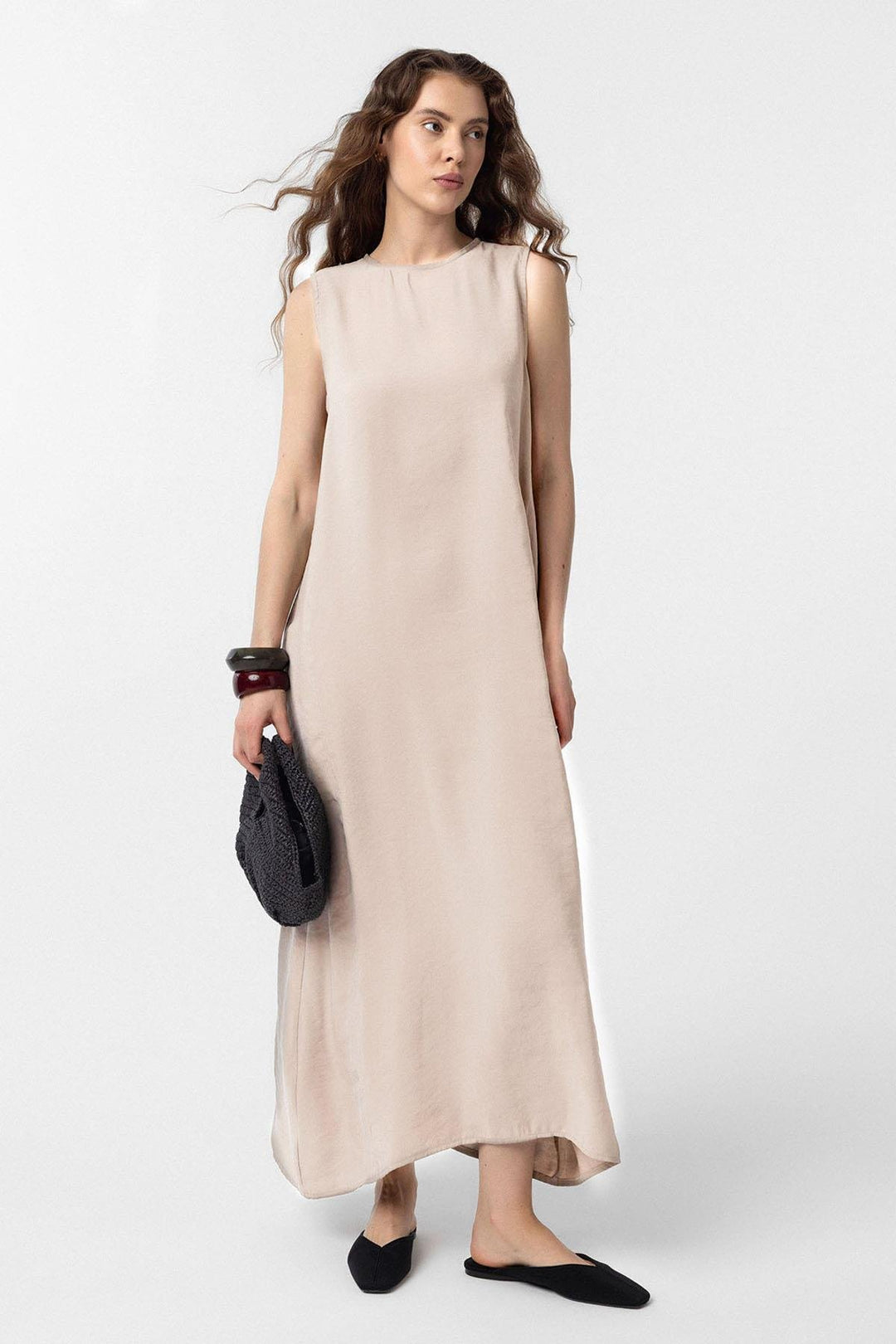 ANT Antioch Stone Modal Midi Women's Dress - Round Rock