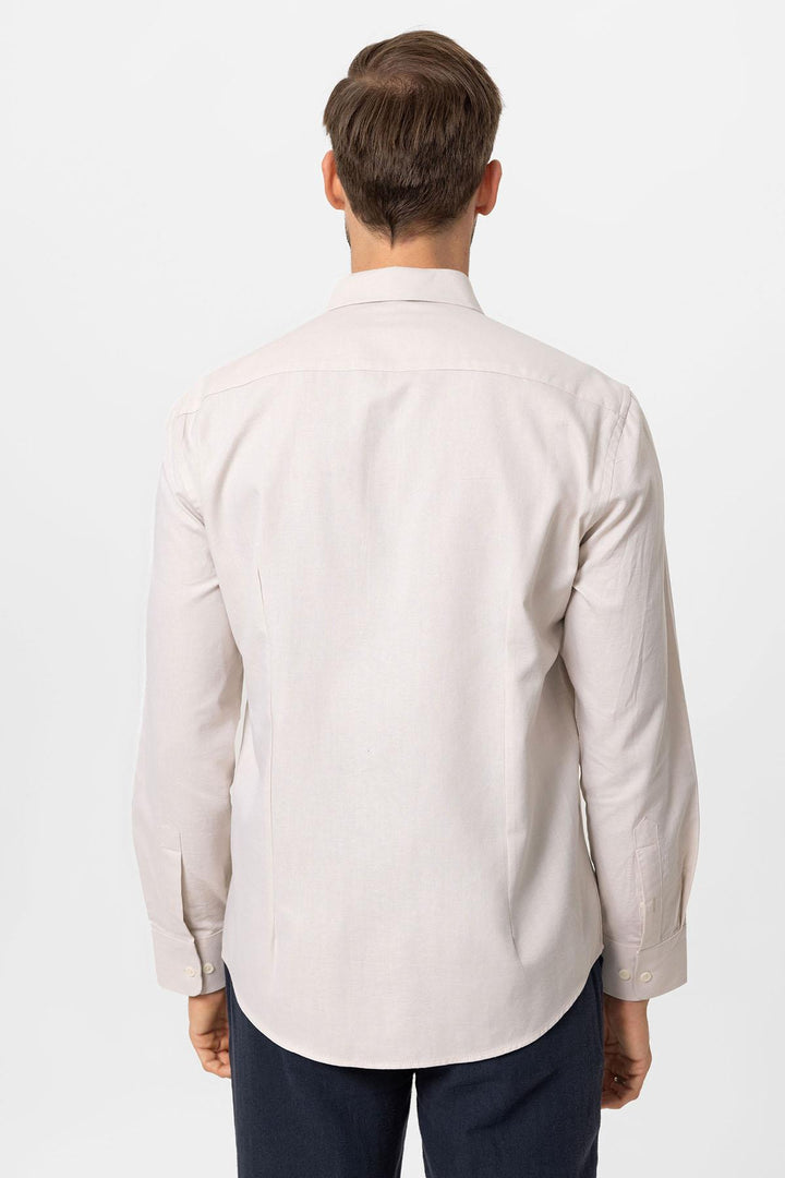 ANT Slim Fit Men's Shirt with Buttoned Collar - Badajoz