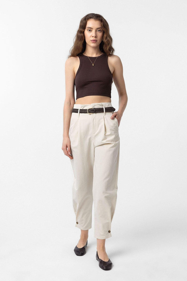 ANT Antioch Stone High Waist Buttoned Fit Women's Pants - Botoşani
