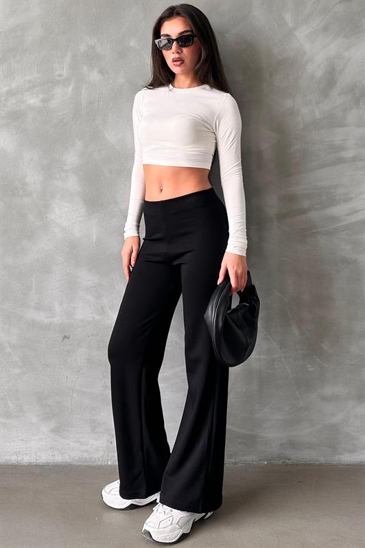 MDX Black High Waist Straight Leg Women's Leggings Pants Mg2288 - Narón