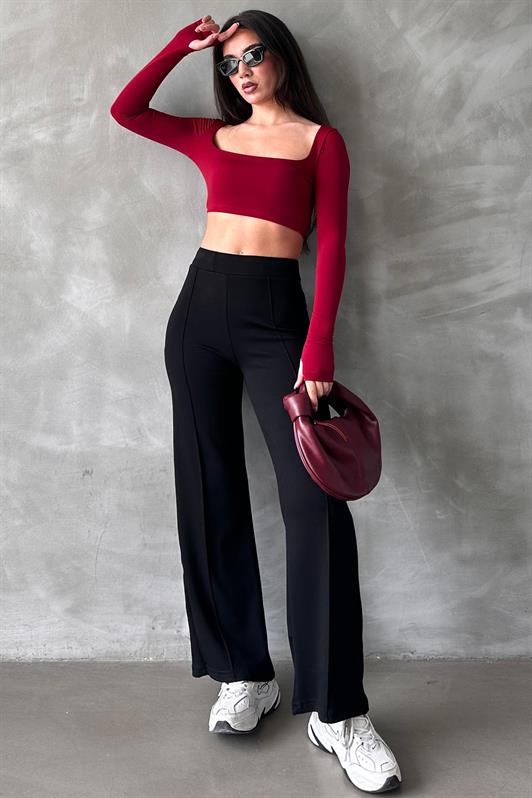 MDX Black High Waist Flared Women's Leggings Pants Mg2287 - Irún