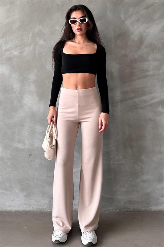 MDX Beige High Waist Straight Leg Women's Leggings Pants Mg2288 - Linz