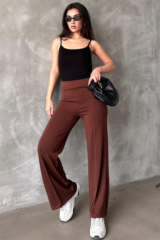 MDX Brown High Waist Flared Women's Leggings Pants Mg2287 - Chelsea