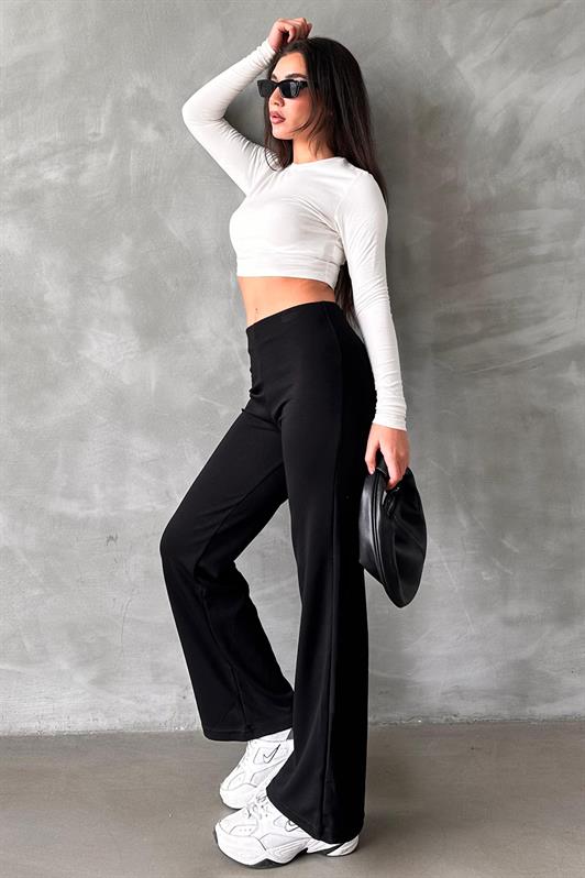 MDX Black High Waist Straight Leg Women's Leggings Pants Mg2288 - Narón