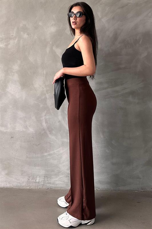 MDX Brown High Waist Flared Women's Leggings Pants Mg2287 - Chelsea