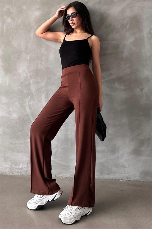 MDX Brown High Waist Flared Women's Leggings Pants Mg2287 - Chelsea