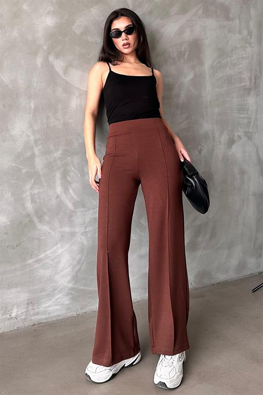 MDX Brown High Waist Flared Women's Leggings Pants Mg2287 - Chelsea