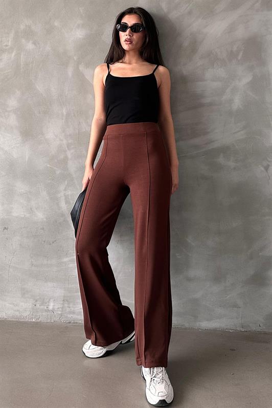 MDX Brown High Waist Flared Women's Leggings Pants Mg2287 - Chelsea
