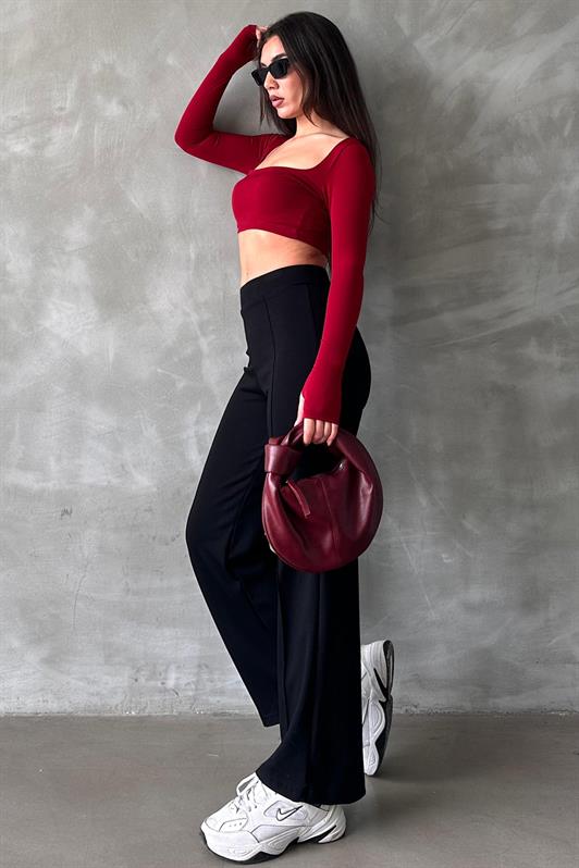 MDX Black High Waist Flared Women's Leggings Pants Mg2287 - Irún