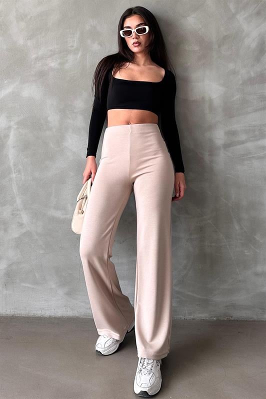 MDX Beige High Waist Straight Leg Women's Leggings Pants Mg2288 - Linz