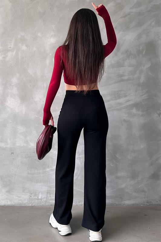 MDX Black High Waist Flared Women's Leggings Pants Mg2287 - Irún