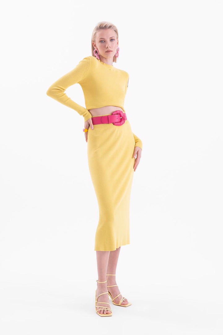 BSL Women Mono slit knitted pencil skirt - Iguala de la Independencia